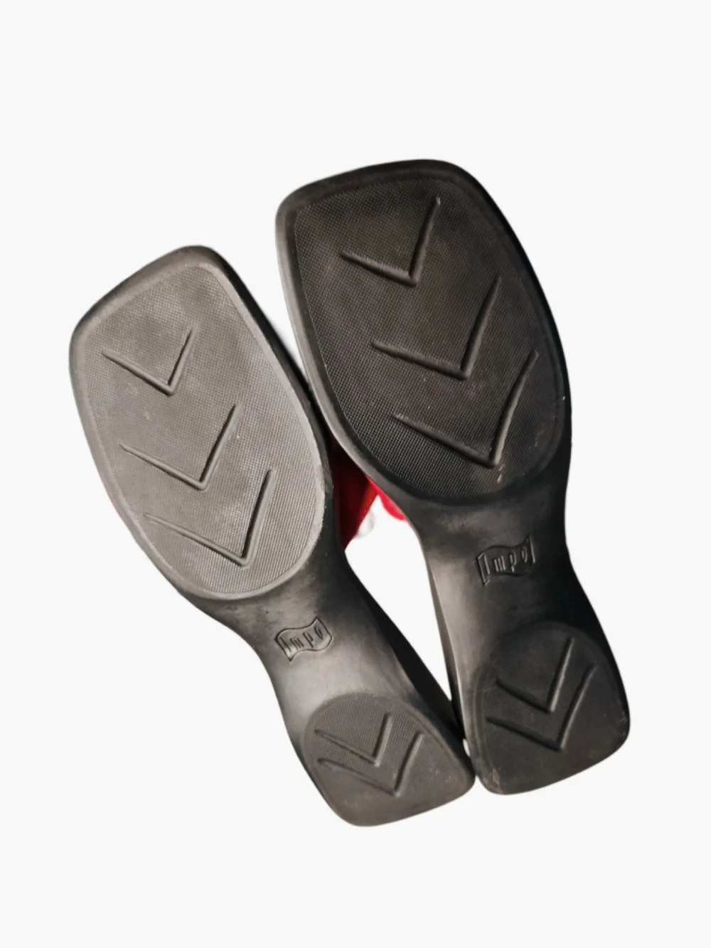 Vintage Square Toe Red Thong Sandals!